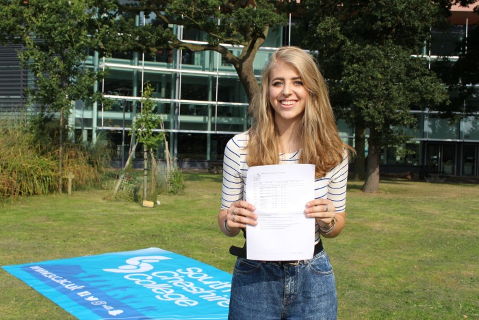 South Cheshire College Lucy Brierley – former Malbank student who has achieved AAB