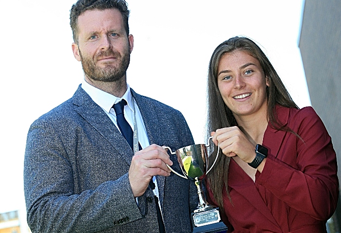 Sport - Course Manager Richard Brooke with Charlie Hignett L3 extended Sport Performance Student of the Year (1)