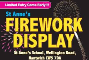 St Anne’s School to stage Fireworks Night in Nantwich