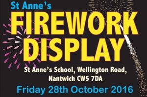 St Anne’s School Nantwich to stage Blitz Fireworks display