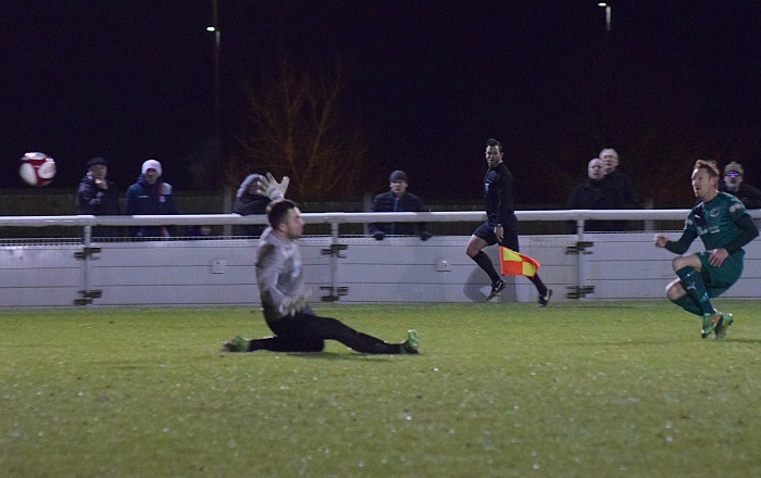 Steve Jones scores the first goal v Frickley