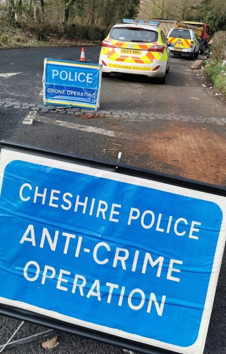 Stop checks were carried out near to particularly busy arterial routes into Cheshire (1)