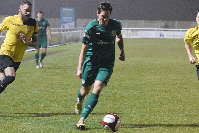 Cheshire Cup Final v Crewe Alex - Substitute Ryan Brooke powers through the defense in the second half