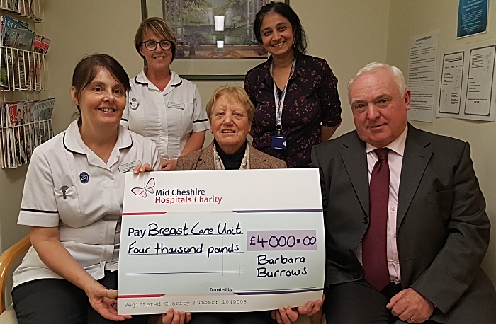 Sue Hughes, Superintendent_Programme Manager; Denise Davies, Advanced Practioner; Barbara Burrows; Truph Dabholkar, Director of Breast Screening; Nigel Burrows