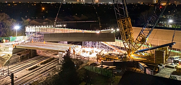 Sydney Road bridge at night