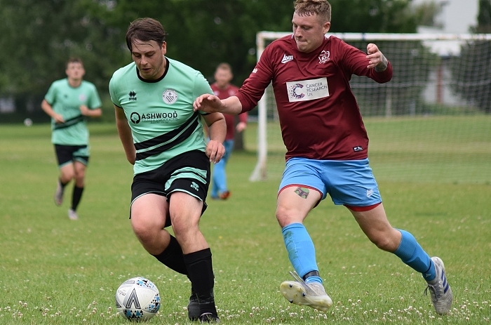 Talbot on the ball under pressure from Sydney Arms (1)