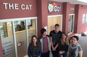 New signage for The Cat FM’s South Cheshire College base