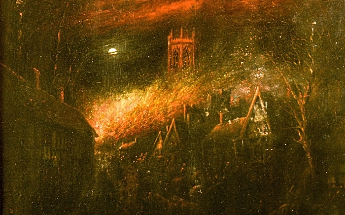 The Great Fire of Nantwich by Herbert St John Jones, Nantwich Museum (1)