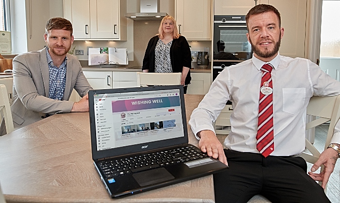 The Wishing Well's Charles Maine and Gemma Edwards with Redrow sales consultant Simon Woodhouse (1)