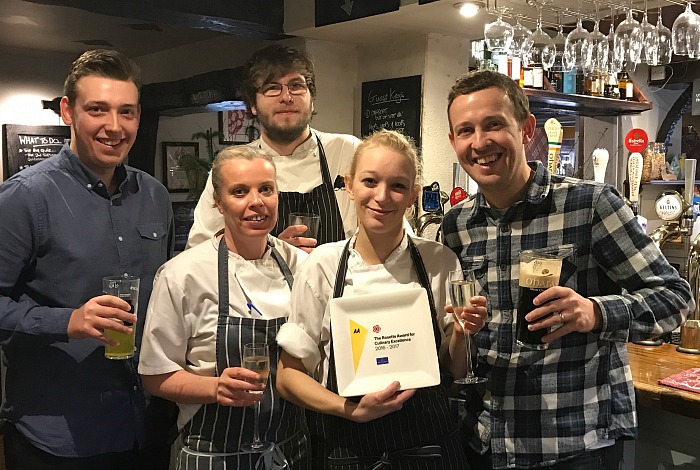 Toast - The Yew Tree celebrates double awards win.