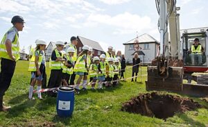 Wistaston pupils bury time capsule on new Wistaston Brook development