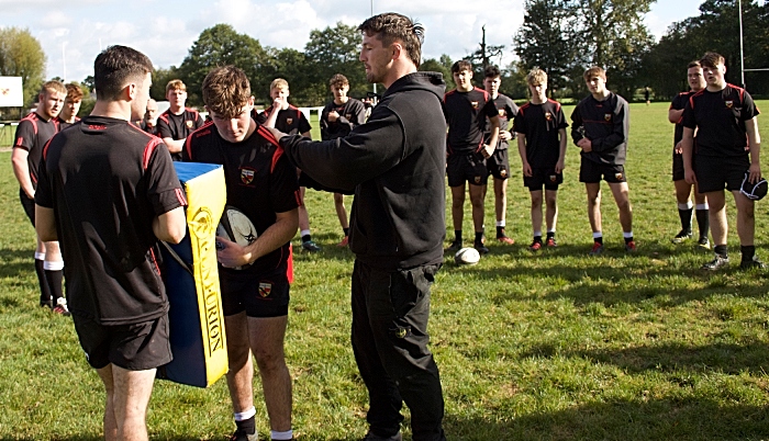 Tom Curry with Crewe and Nantwich academy