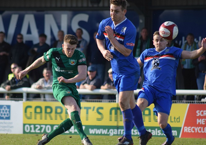 Tom Peers shoots for goal