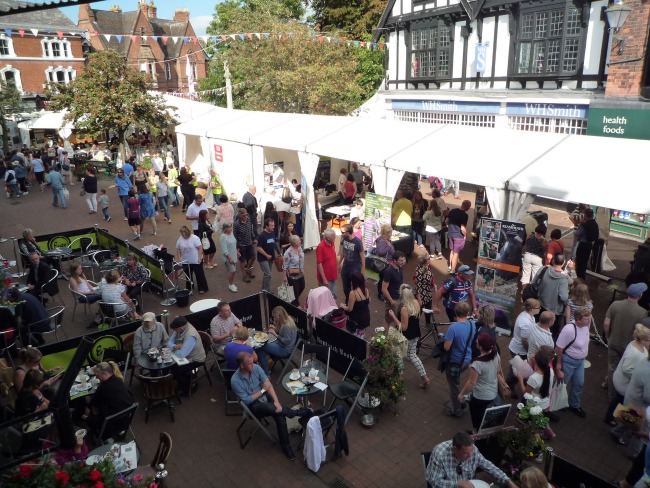 Town Square - view from Nantwich Bookshop Coffee Lounge