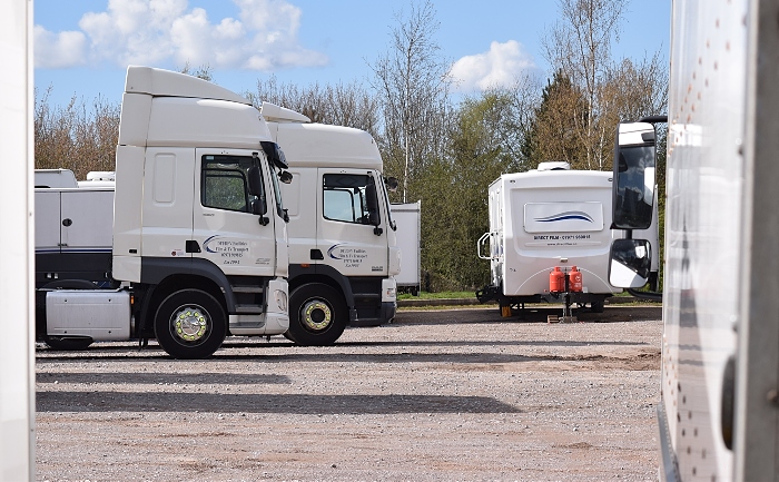 Trucks on car park - fleet tips management