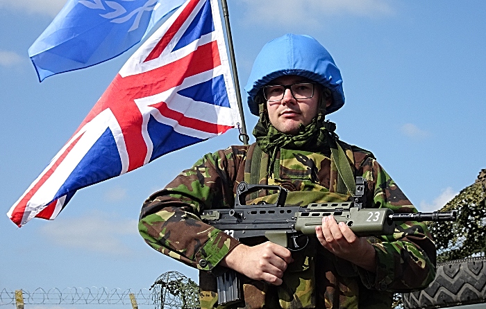 United Nations Protection Force soldier patrols his area (1)