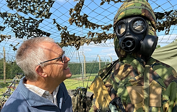 Visitor Mark Ray views a United Nations Protection Force soldier (1)