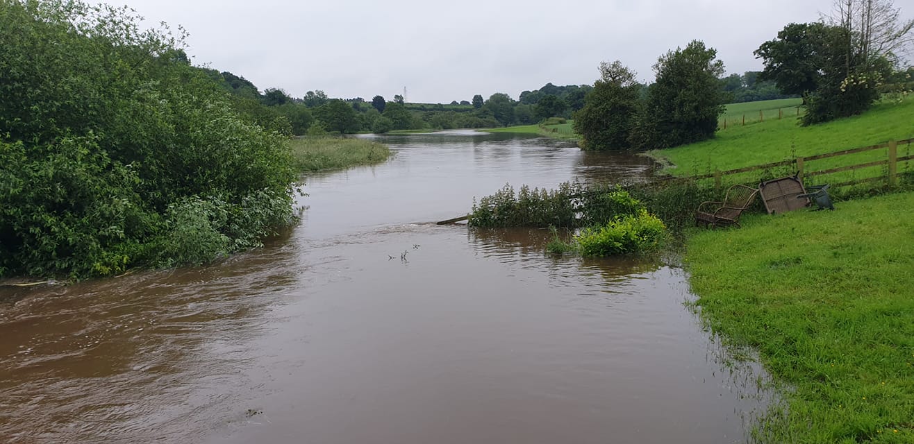 flooding - Weaver at Church Minshull by Kay Doughty