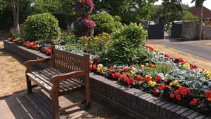 Westfield Drive flower bed - photo by David Clews