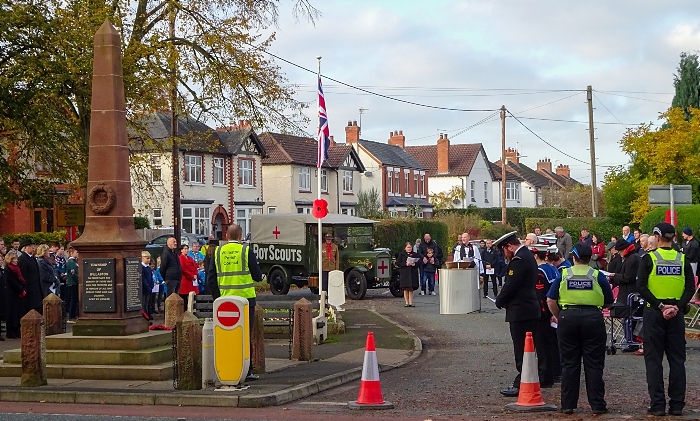 Remembrance Willaston - Revd Paul North speaks during the service (1)