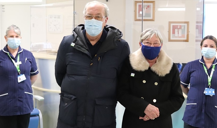 William and Maureen Gooder with CURE Specialist Nurses Jo (left) and Steph (right) (1)