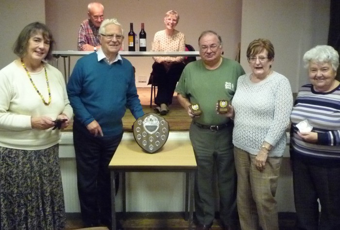 Winning quiz team The Scrabblers with John Cooke