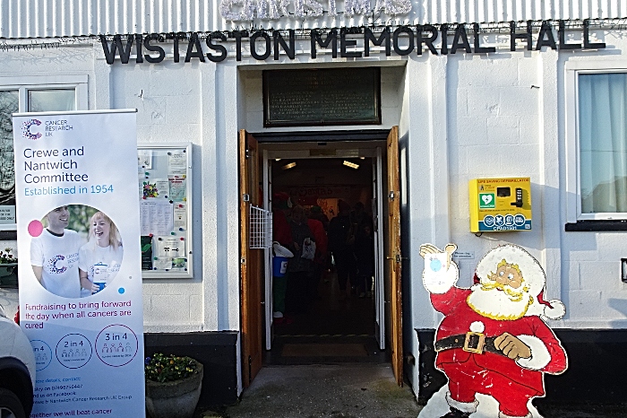 Wistaston Memorial Hall entrance - displays (1)