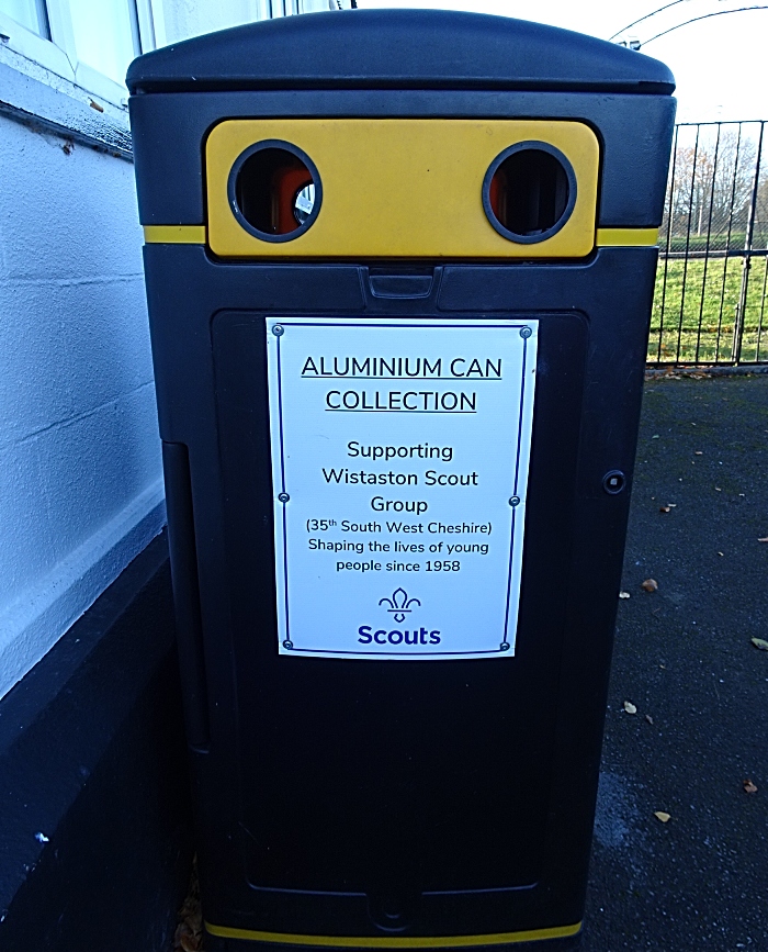 Wistaston Scout Group - aluminium can collection bin (1)