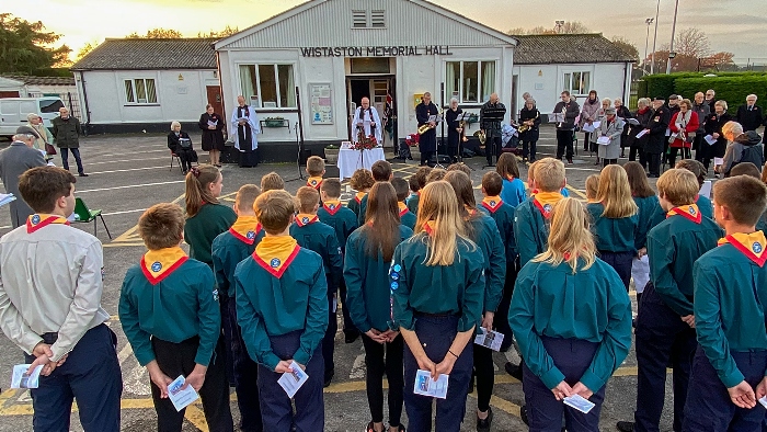 Wistaston - the part of the service outside Wistaston Memorial Hall (1)