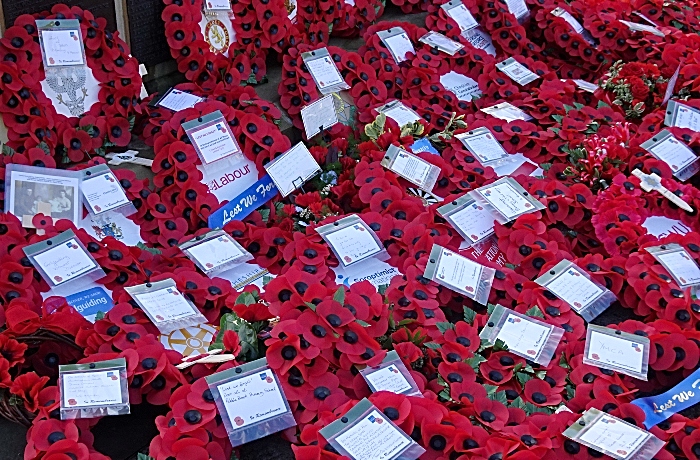 Wreaths at Crewe War Memorial (1)