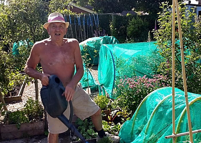 allotment holder Alan Davies at brookfield