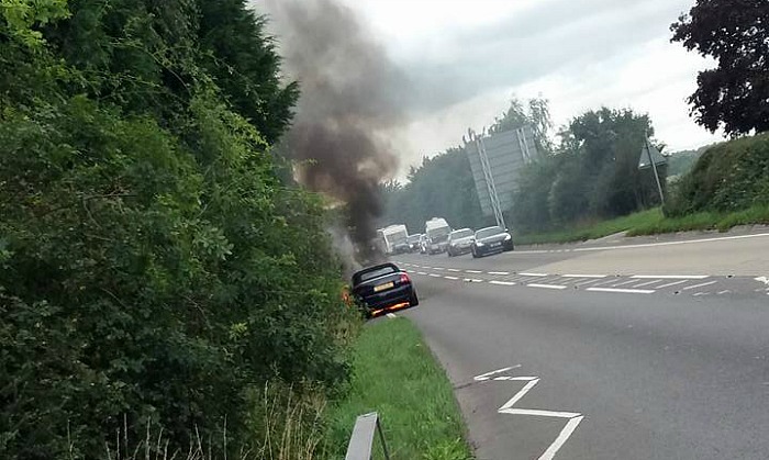 audi car fire A500 nantwich