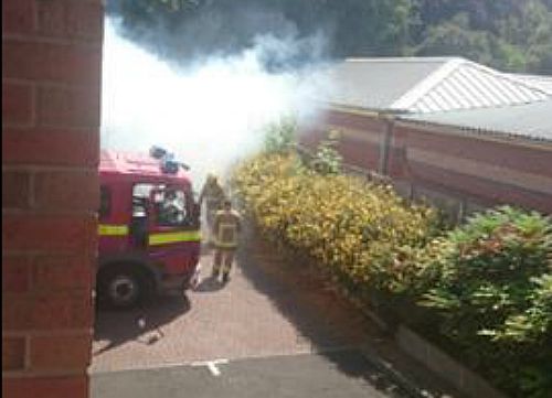 bin fire Beam Heath Way business park in Nantwich