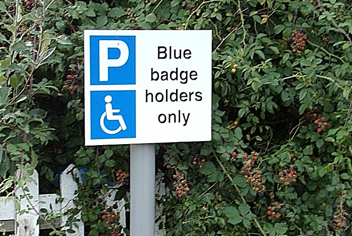 blue badge holders - pic by Adrian Cable under creative commons licence