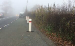 Council bollards stop lorry drivers defecating in Nantwich lay-by