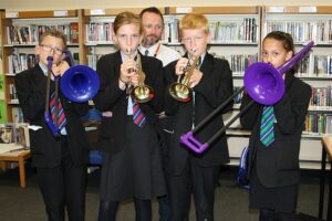 Brine Leas youngsters enjoy musical instruments day