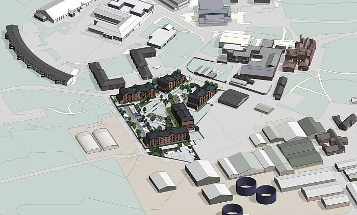 building work at reaseheath - 3d site diagram view D