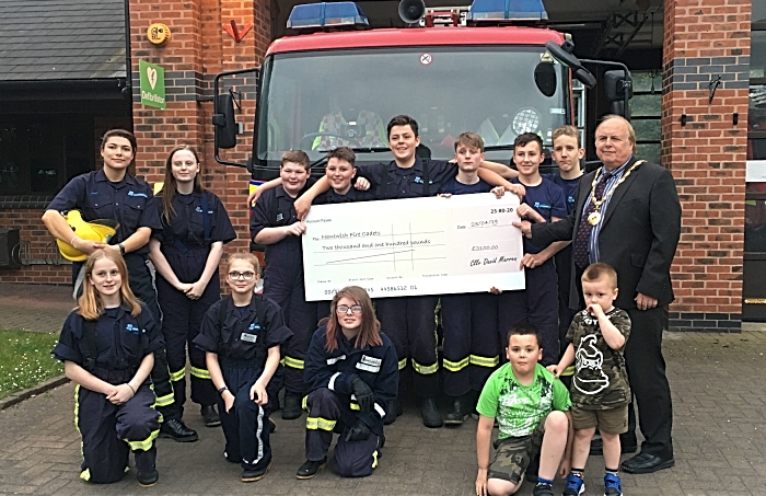 cadets and town mayor david marren