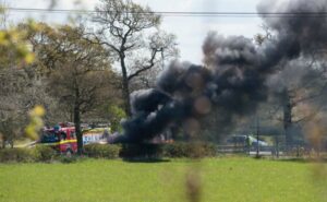 Car bursts into flames at Alvaston Hall, Nantwich