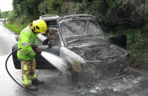 Car blaze on A500 Nantwich bypass causes long delays