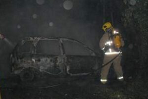 Fire destroys car parked off Welsh Row, Nantwich