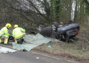 Man injured after car overturned in Nantwich