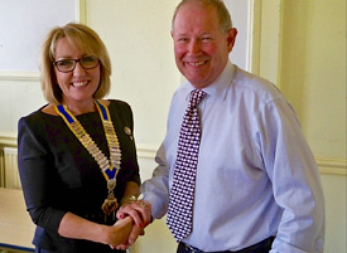 christine crowe, nantwich rotary club first ever female president