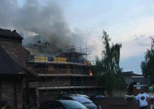 Fire crews battle blaze in roof of former Nantwich Methodist Church