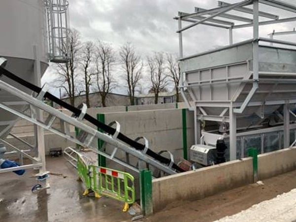 concrete plant being built at wrenbury