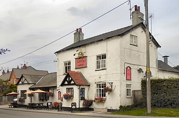 cotton arms wrenbury - creative commons pic by David Dixon - vintage rally