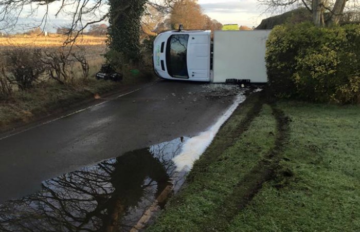 crash on Eastern Avenue in Willaston after flooding