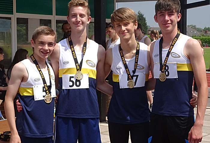 Track relays - crewe and nantwich U15s boys