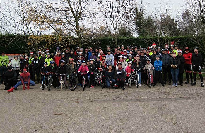 cyclists procession Elle Morris funeral