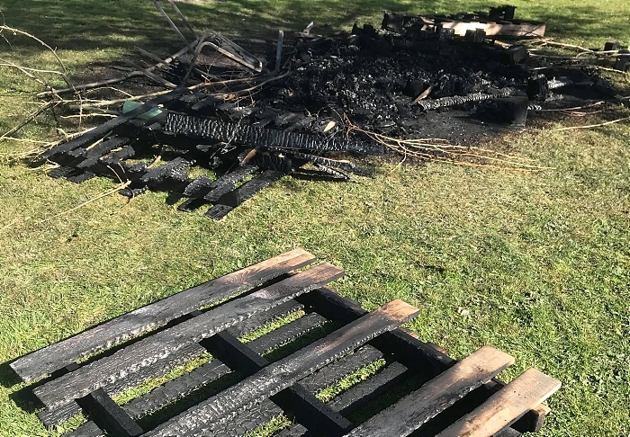 damage caused by fire on brookfield park